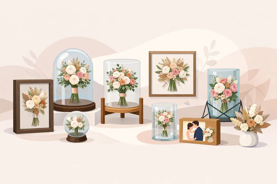 7 Best Wedding Bouquet Display Options