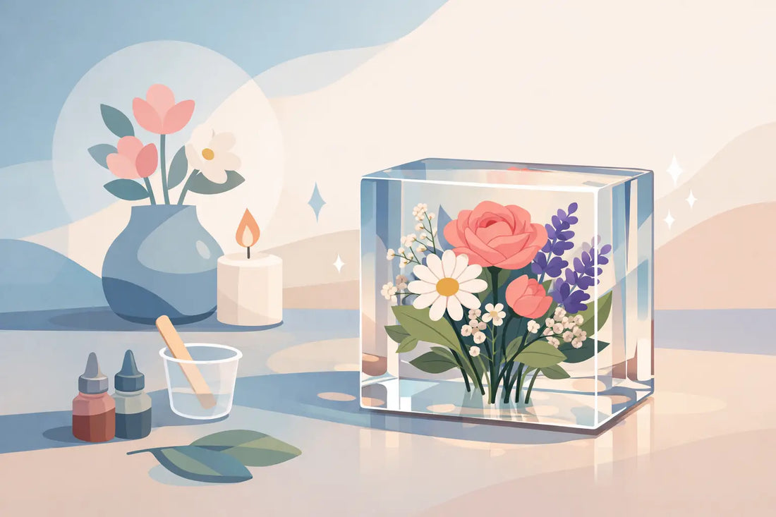 Custom Resin Flower Block: A Bouquet Kept Close